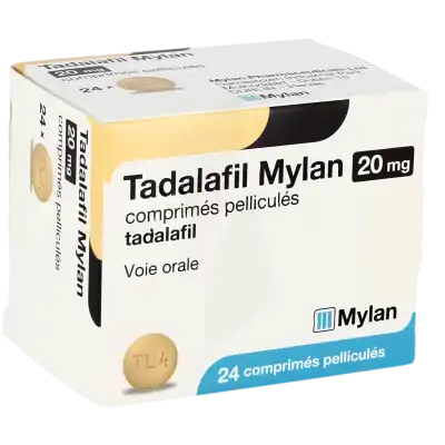 Tadalafil Mylan 20 Mg, Comprimé Pelliculé à Osny