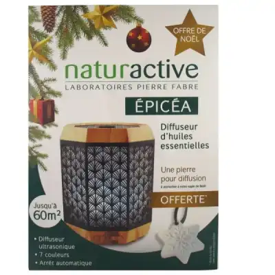 Naturactive Diffuseur D'huiles Essentielles Epicéa + Pierre Pour Diffusion Offerte