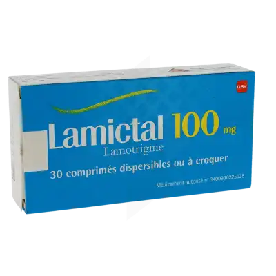 LAMICTAL 100 mg, comprimé dispersible ou à croquer