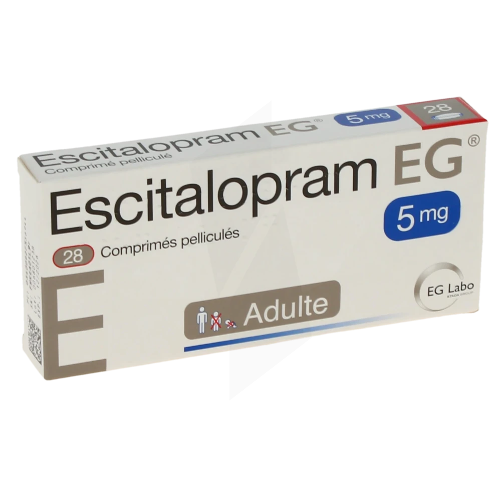 Escitalopram Eg 5 Mg, Comprimé Pelliculé