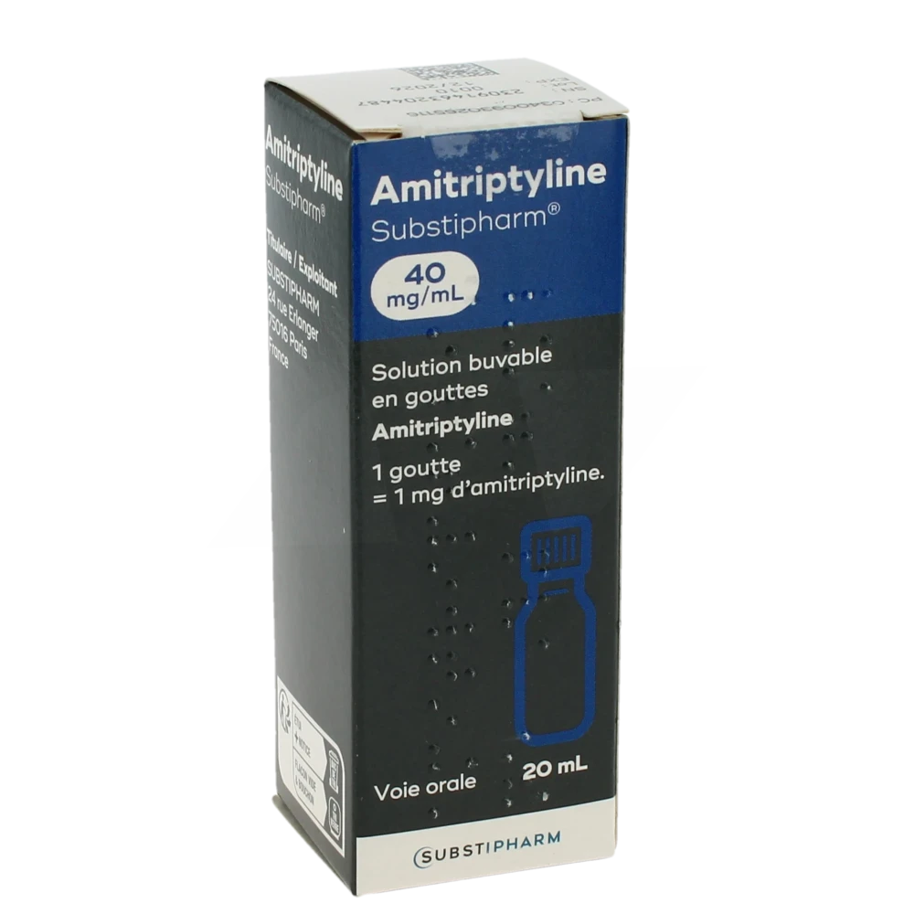 Amitriptyline Substipharm 40 Mg/ml, Solution Buvable En Gouttes