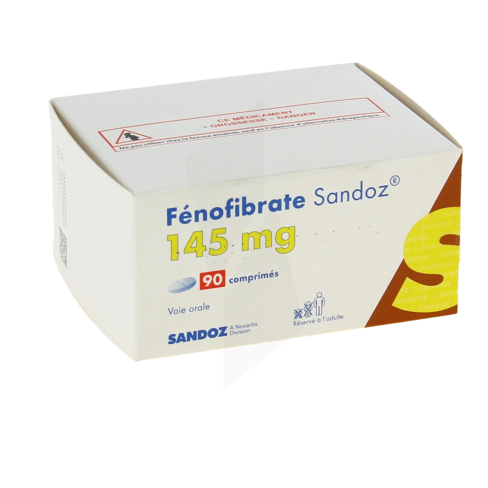 Fenofibrate Sandoz 145 Mg, Comprimé