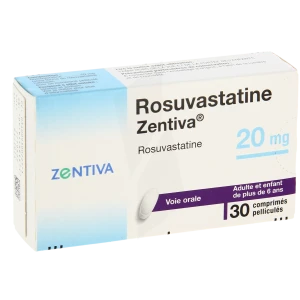 Rosuvastatine Zentiva 20 Mg, Comprimé Pelliculé