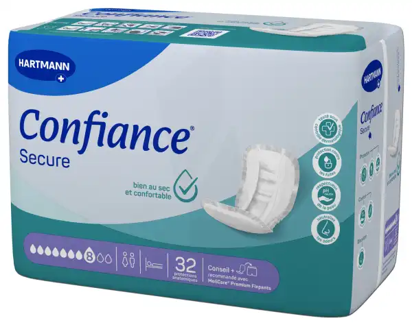 Confiance Secure Protection Anatomique Absorption 8 Gouttes Sachet/32