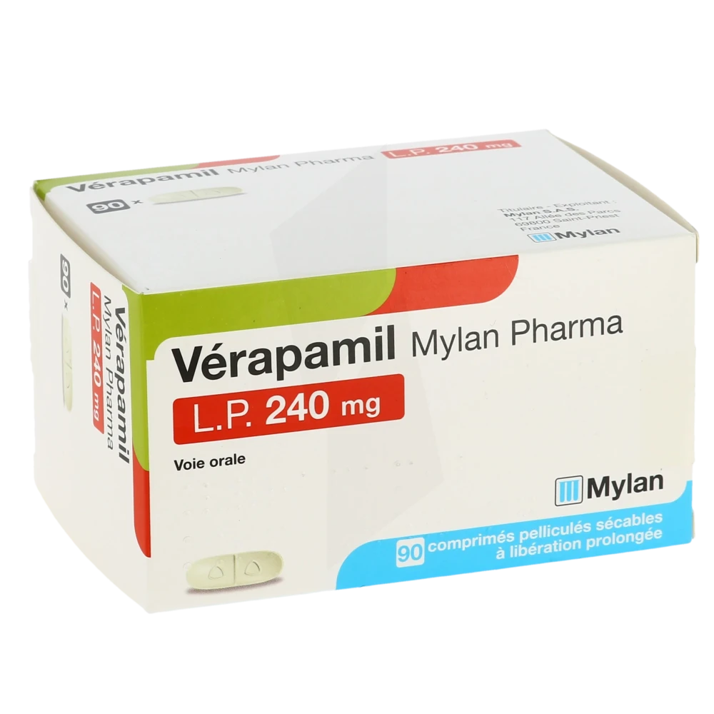 Verapamil Viatris Lp 240 Mg, Comprimé Pelliculé Sécable à Libération Prolongée