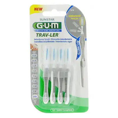 Gum Trav - Ler, 2 Mm, Manche Gris , Blister 4 à FLEURANCE
