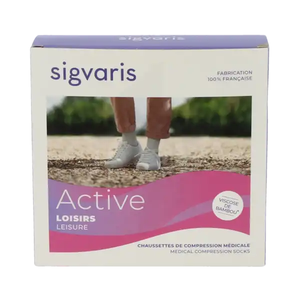 Sigvaris 2 Active Loisirs New Chaussette Femme Noir Mn