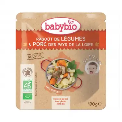 BABYBIO Aliment infant ragoût légumes porc Doypack/190g