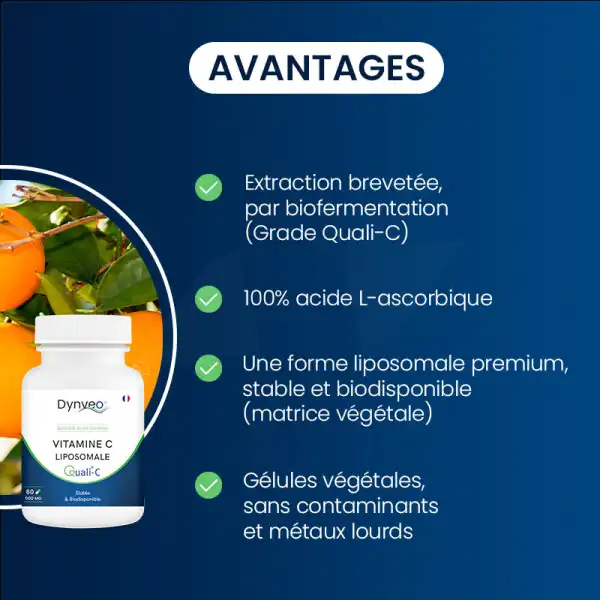 Dynveo Vitamine C Liposomale Grade Quali® C 500mg 60 Gélules