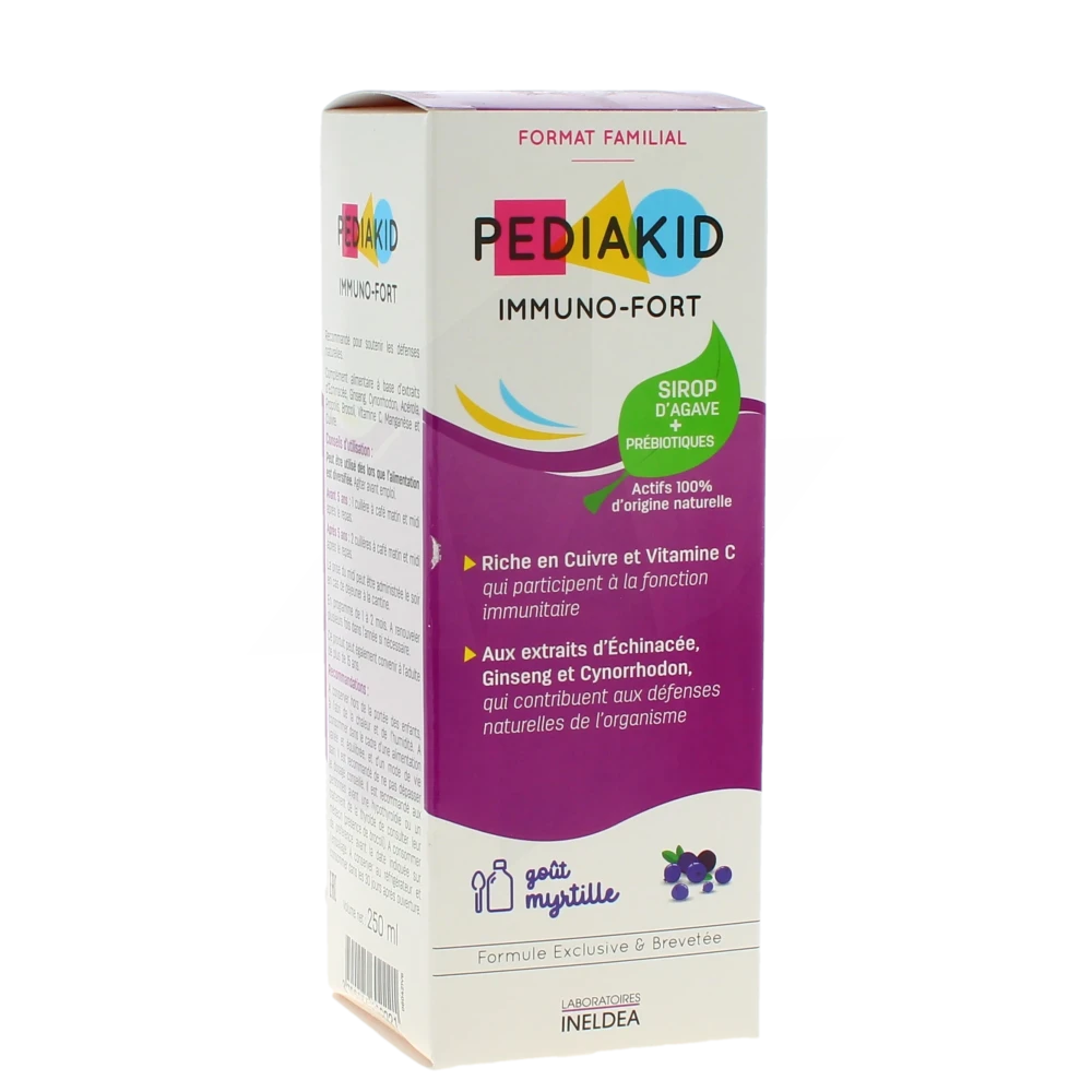 Pédiakid Immuno-fort Sirop Myrtille 250 Ml