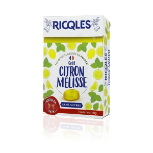 Ricqlès Bonbons Citron & Mélisse Sans Sucre B/40g