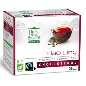 Thés De La Pagode Hao Ling Bio Thé Cholestérol Digestion 30 Sachets/2,5g