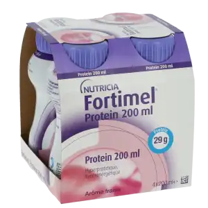 Fortimel Protein Nutriment Fraise 4 Bouteilles/200 Ml à CHENÔVE