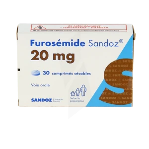 Furosemide Sandoz 20 Mg, Comprimé Sécable