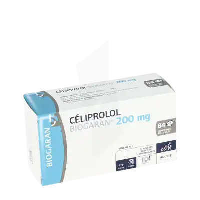 Celiprolol Biogaran 200 Mg, Comprimé Pelliculé à Bassens