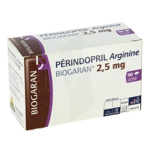 Perindopril Arginine Biogaran 2,5 Mg, Comprimé Pelliculé