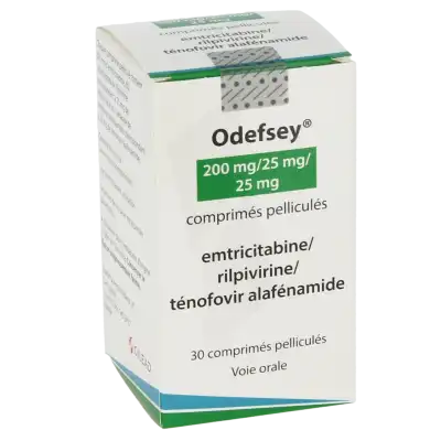 Odefsey 200 Mg/25 Mg/25 Mg, Comprimé Pelliculé à Lavernose-Lacasse