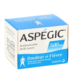 Aspegic 500 Mg, Poudre Pour Solution Buvable En Sachet-dose