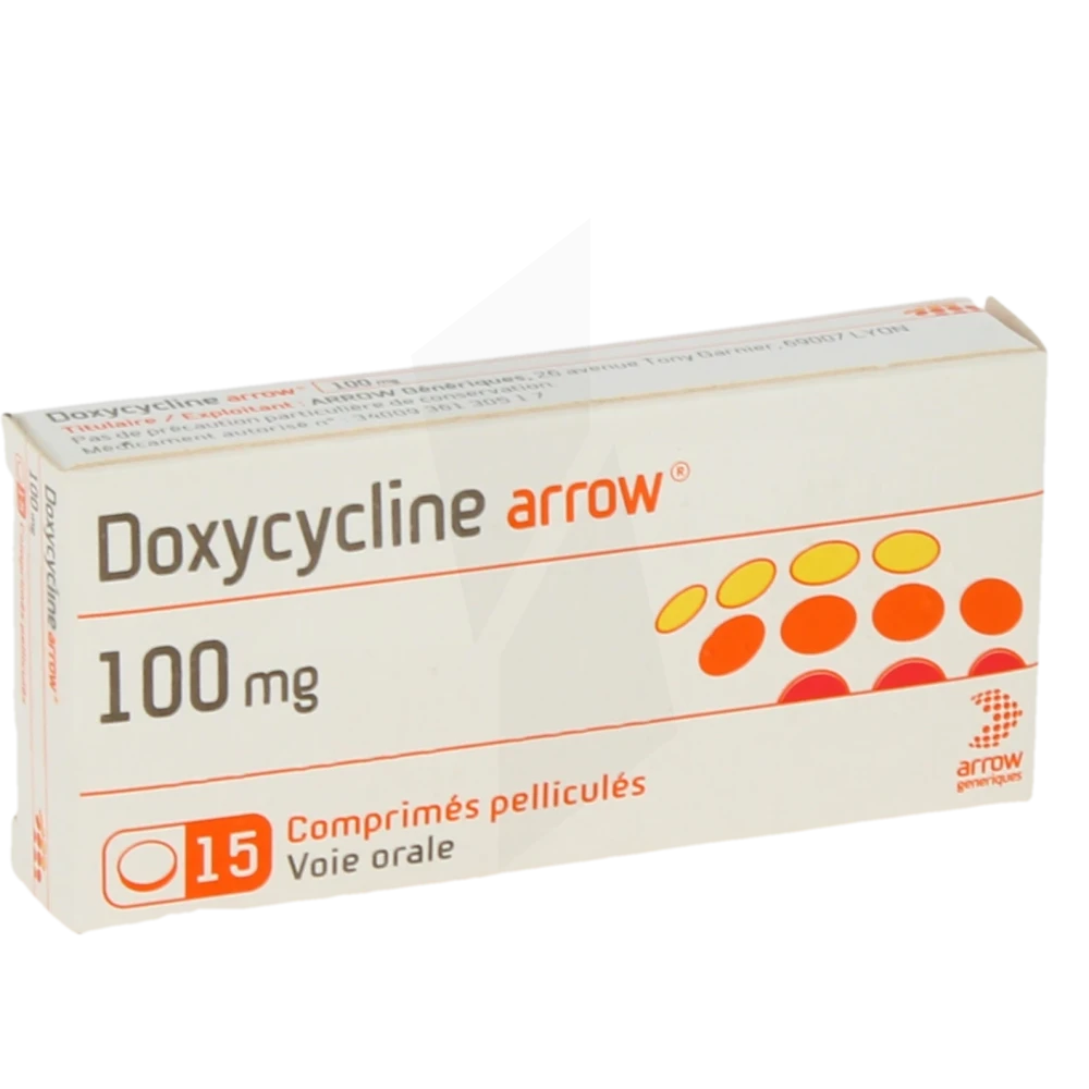 Doxycycline Arrow 100 Mg, Comprimé Pelliculé