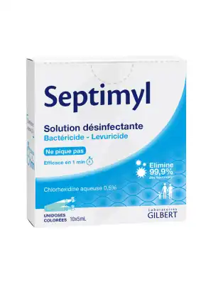 Septimyl 0,5% Solution Chlorhexidine 10 Unidoses/5ml à Saint-Brevin-les-Pins