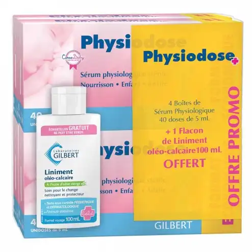 Physiodose Sérum Physiologique 100*5ml + Liniment 100ml Offert