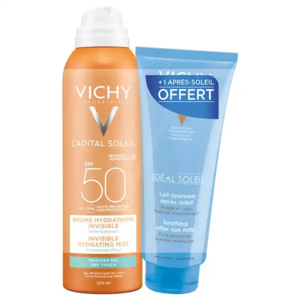 Vichy Brume Hydratante Spf50 200ml + Lait Après-soleil 100ml