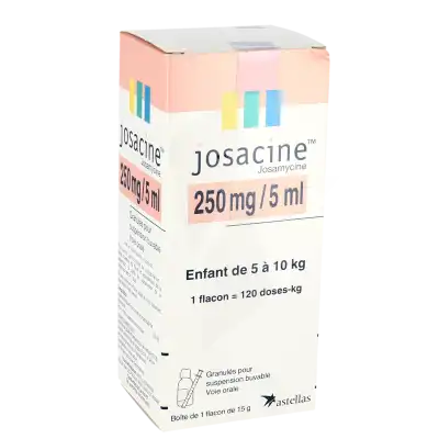 Josacine 250 Mg/5 Ml, Granulés Pour Suspension Buvable à NANTERRE