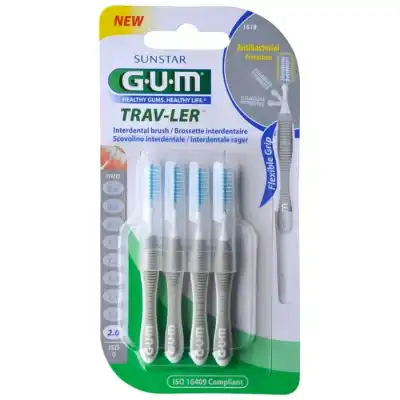 Gum Travler Brossette Inter-dentaire De Voyage 2mm B/6 à CHAMPAGNOLE