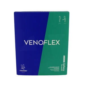 Thuasne Venoflex Simply 2 Bas Autofix Coton Fin Femme Noir T2n