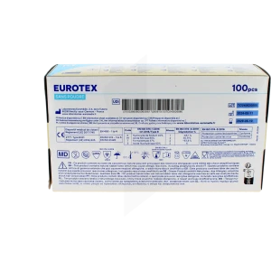Eurotex 240mm Gant Non Poudré T7/8 B/100