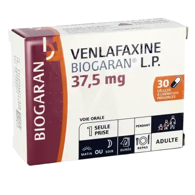 Venlafaxine Biogaran Lp 37,5 Mg, Gélule à Libération Prolongée à Clamart