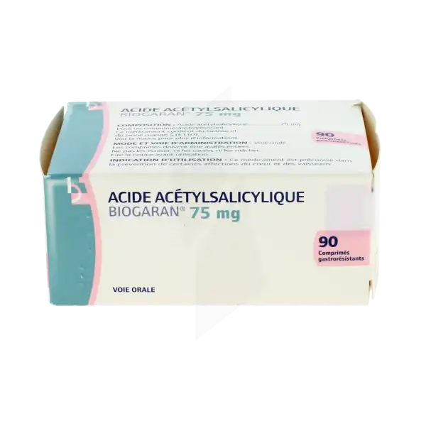 Acide Acetylsalicylique Biogaran 75 Mg, Comprimé Gastro-résistant