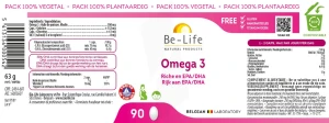 Be-life Oméga 3 500 Caps B/90