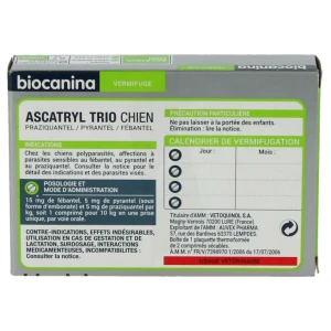 Ascatryl Trio Biocanina Chien, Comprimé