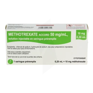 Methotrexate Accord 50 Mg/ml, Solution Injectable En Seringue Préremplie