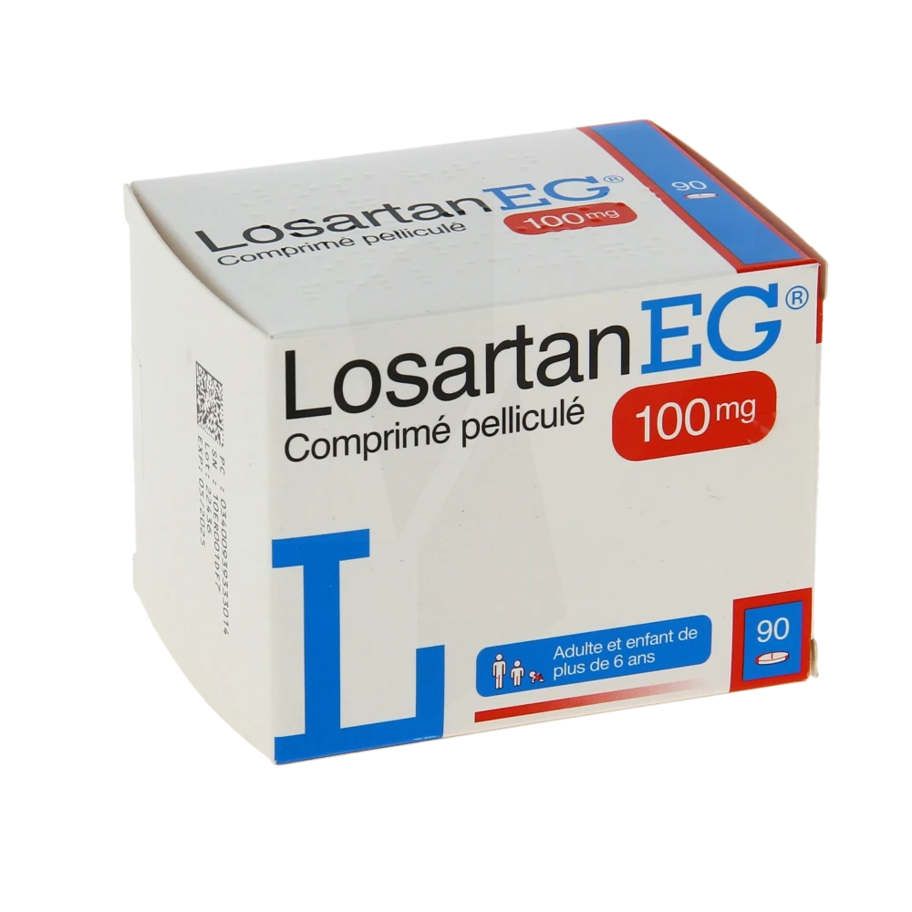 Losartan Eg 100 Mg, Comprimé Pelliculé