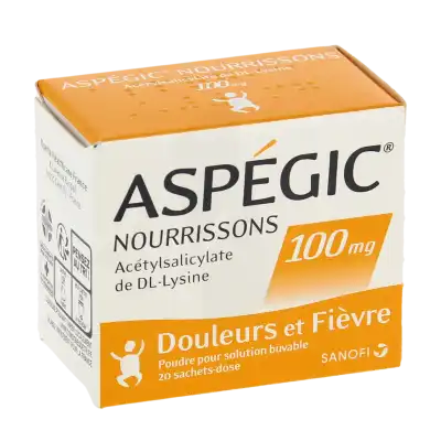 Aspegic Nourrissons 100 Mg, Poudre Pour Solution Buvable En Sachet-dose à Abbeville