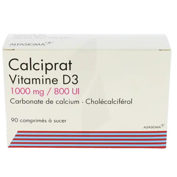 Calciprat Vitamine D3 1000 Mg/800 Ui, Comprimé à Sucer