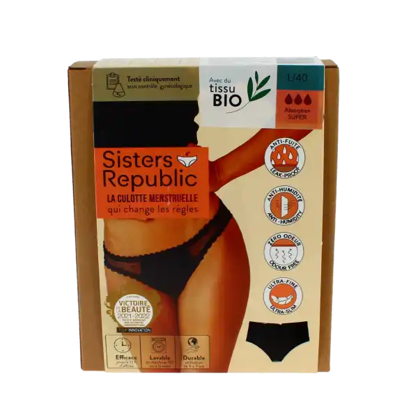 Sisters Republic Sidonie Culotte Menstruelle Bikini Flux Super Tl