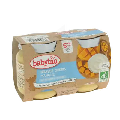 Babybio Alimentation Infantile Brassé Lait De Brebis Mangue 2pots/130g à Angers