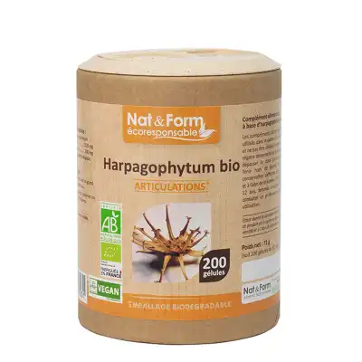Nat&form Eco Responsable Harpagophytum Bio Gélules B/200 à Seysses