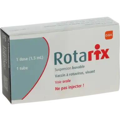 Rotarix, Suspension Buvable En Tube Souple. Vaccin à Rotavirus, Vivant à CHAMPAGNOLE