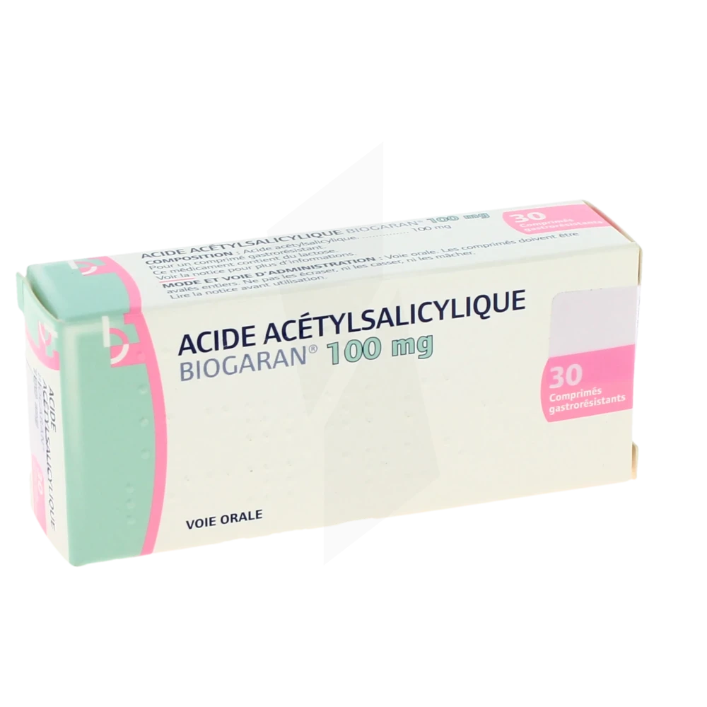 Acide Acetylsalicylique Biogaran 100 Mg, Comprimé Gastro-résistant