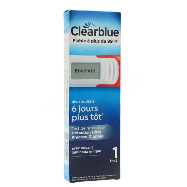 Clearblue Test De Grossesse Digital Ultra Précoce Boîte De 1