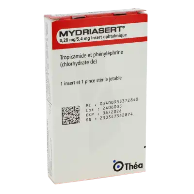 Mydriasert, Insert Ophtalmique à CHAMPAGNOLE