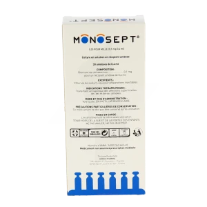 Monosept 0,25 Pour Mille (0,1 Mg/0,4 Ml) Collyre 30unidoses