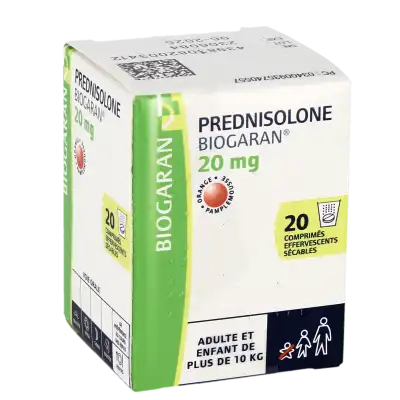 Prednisolone Biogaran 20 Mg, Comprimé Effervescent Sécable à Nice
