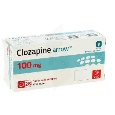 Clozapine Arrow 100 Mg, Comprimé Sécable à Casteljaloux