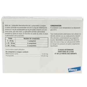 Milbemax Chew 12,5 Mg/125 Mg Comprimes A Croquer Pour Chiens, Comprimé à Croquer