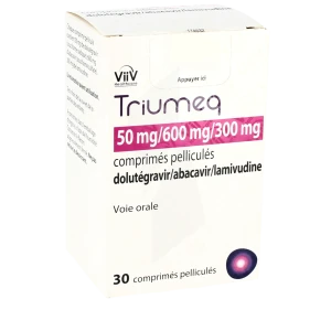 Triumeq 50 Mg/600 Mg/300 Mg, Comprimé Pelliculé